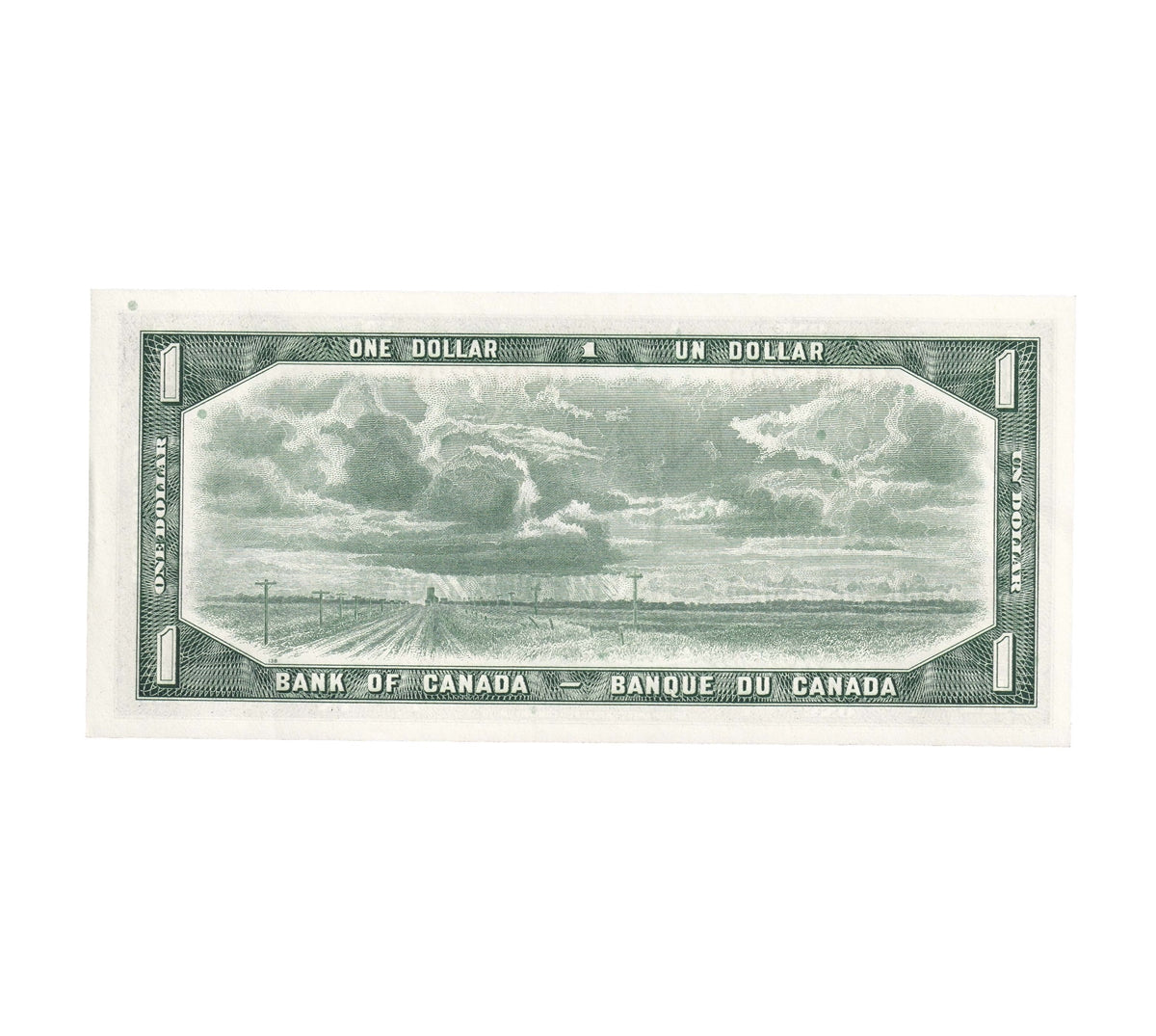 BC-37b-i 1954 Canada $1 Beattie-Rasminsky, X/Z, AU-UNC (AU55)
