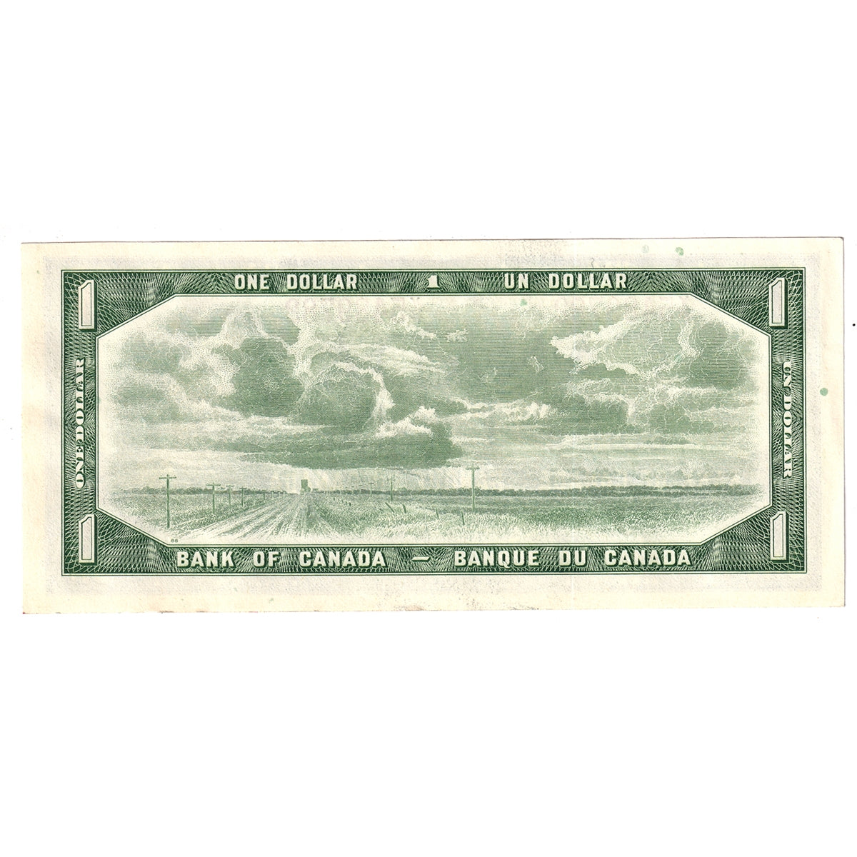 BC-37b-i 1954 Canada $1 Beattie-Rasminsky, Y/P, Almost Uncirculated (AU50)
