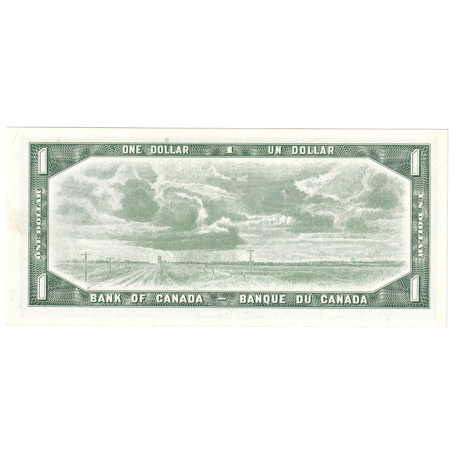 BC-37b-i 1954 Canada $1 Beattie-Rasminsky, Y/P, UNC
