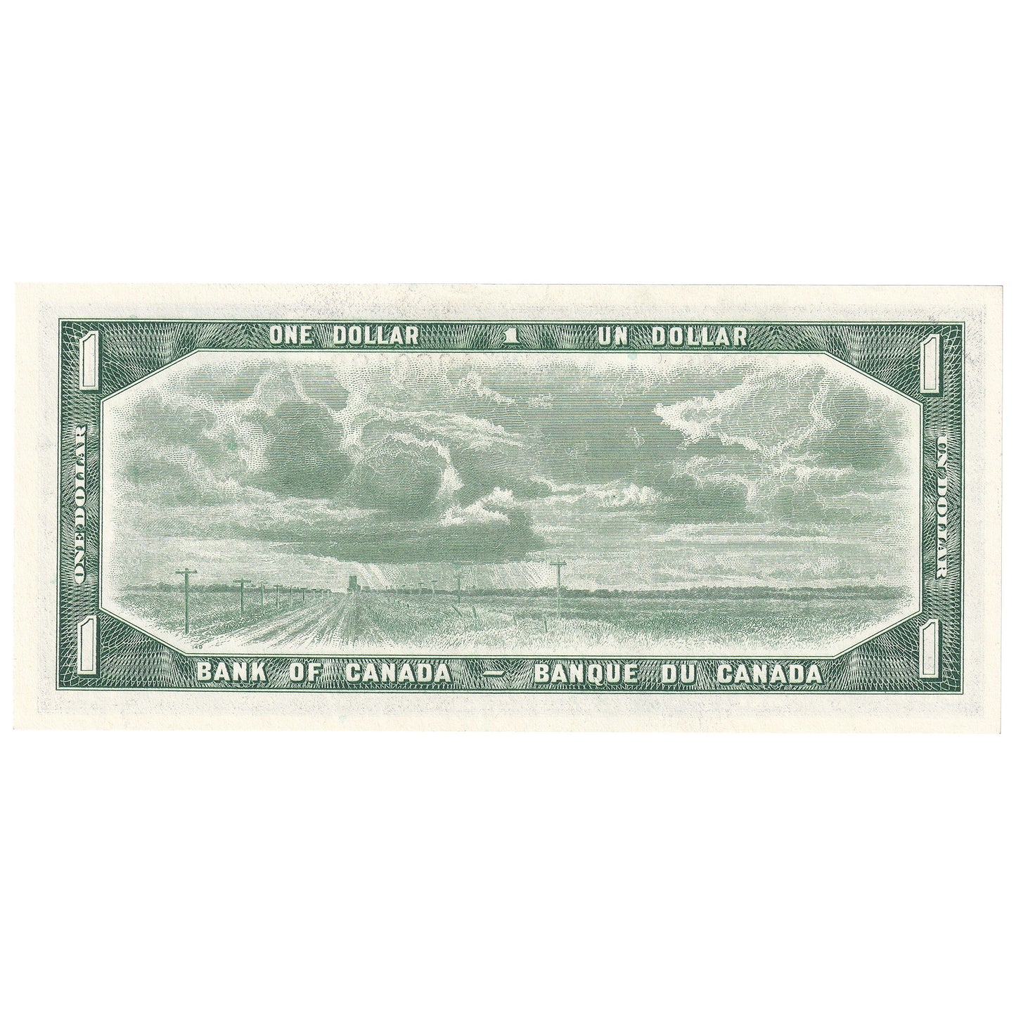 BC-37b-i 1954 Canada $1 Beattie-Rasminsky, Y/Z, Uncirculated (MS60)