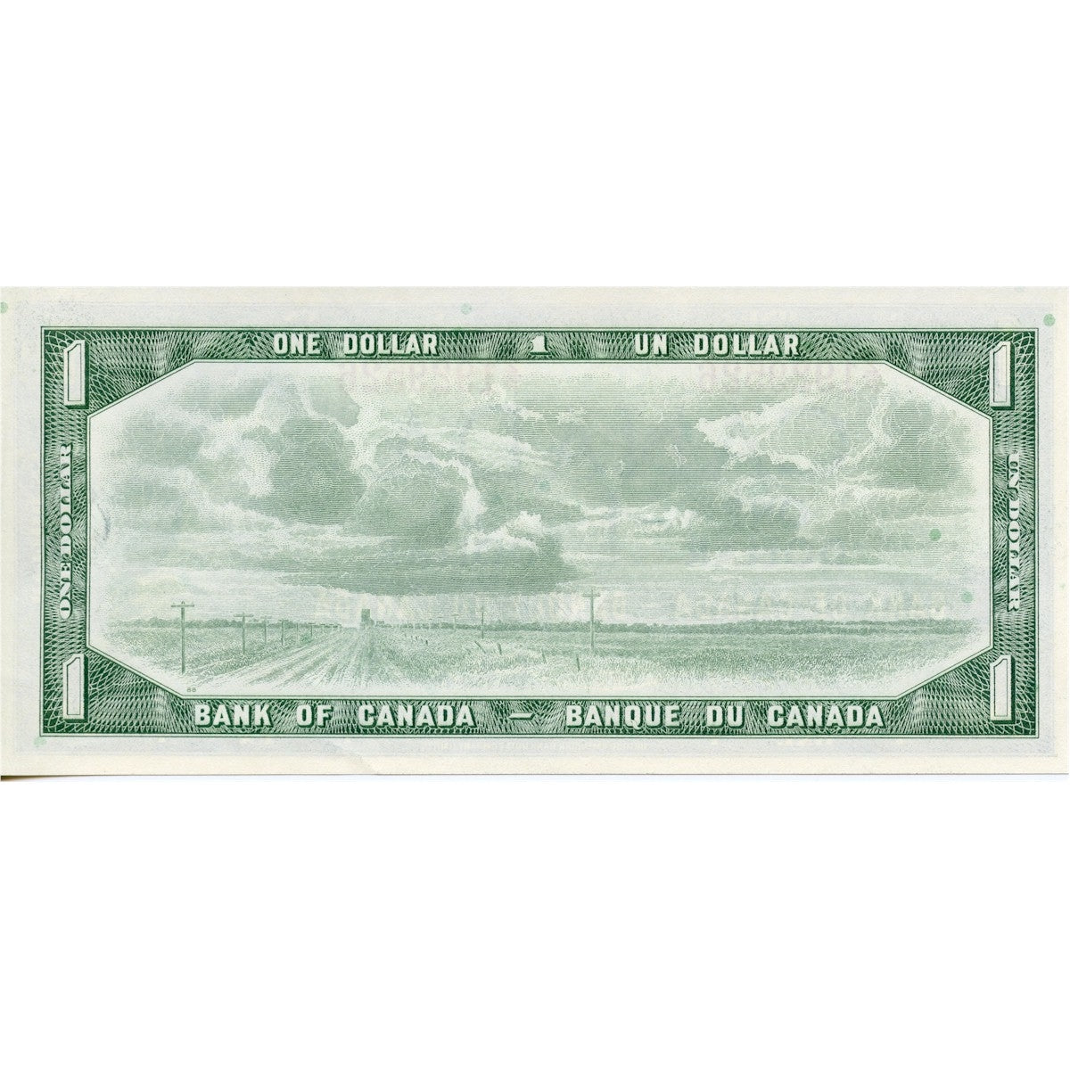 BC-37b-i 1954 Canada $1 Beattie-Rasminsky, Z/P, AU-UNC (AU55)