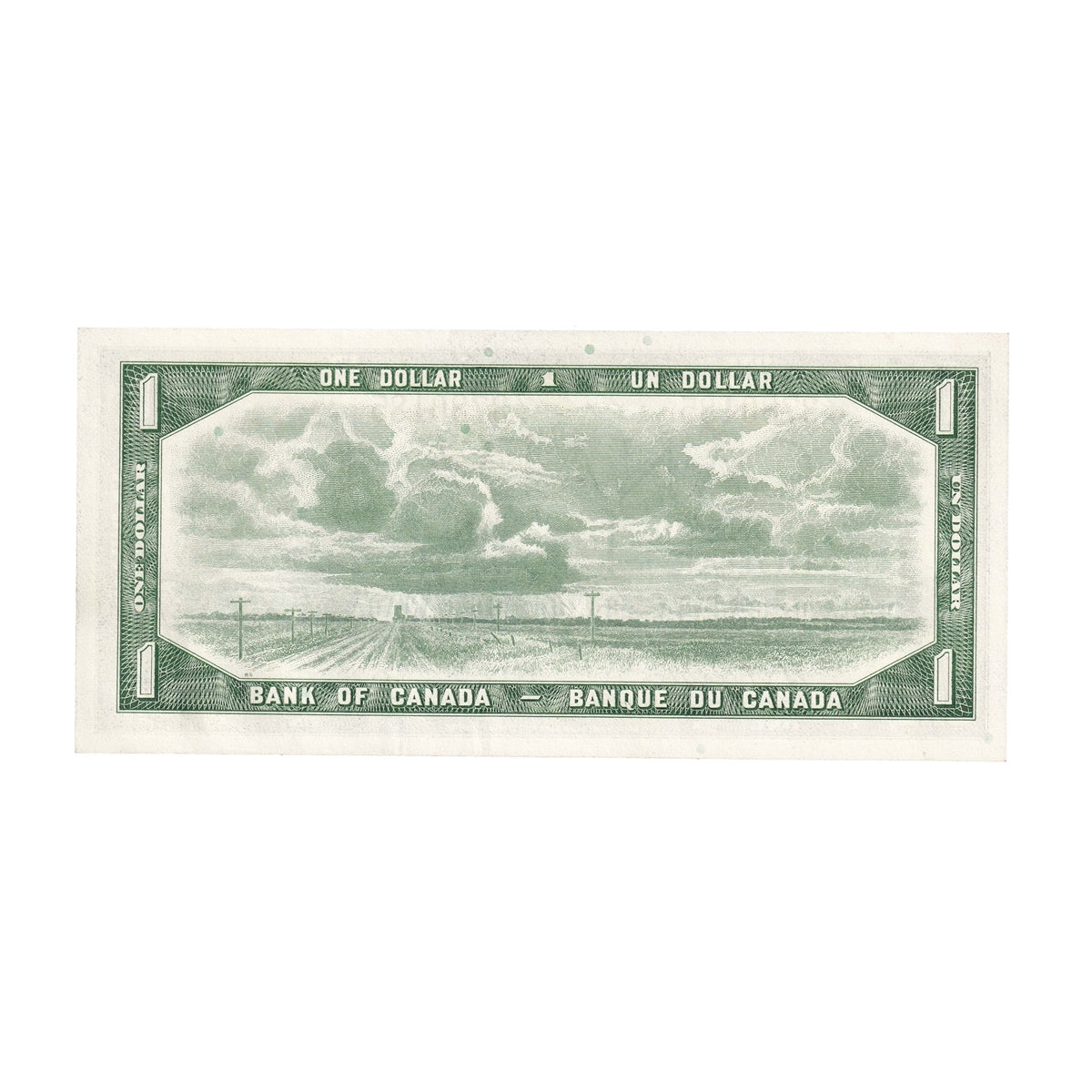 BC-37b-i 1954 Canada $1 Beattie-Rasminsky, Z/P, Uncirculated (MS60)