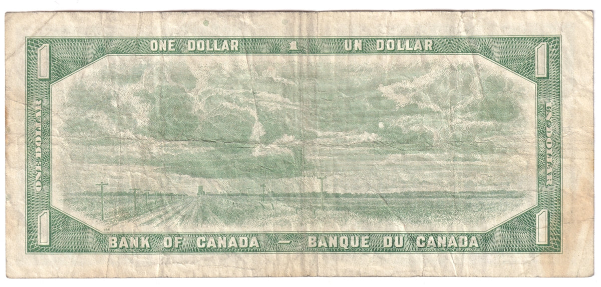 BC-37c 1954 Canada $1 Bouey-Rasminsky, H/F, Circ