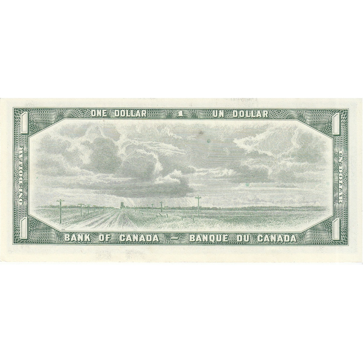 BC-37c 1954 Canada $1 Bouey-Rasminsky, N/F, Almost Uncirculated (AU50)