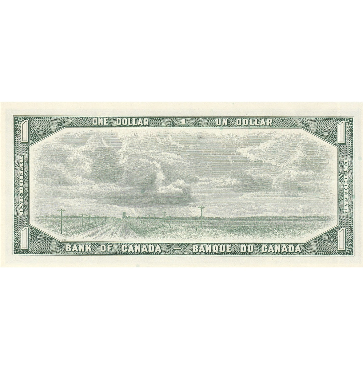 BC-37c 1954 Canada $1 Bouey-Rasminsky, P/F, Uncirculated (MS60)