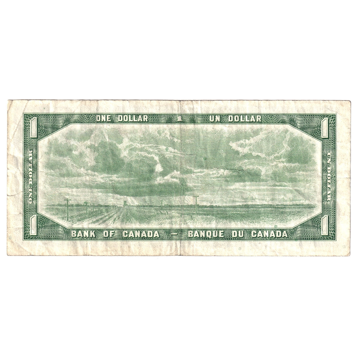 BC-37c 1954 Canada $1 Bouey-Rasminsky, V/F, Circ