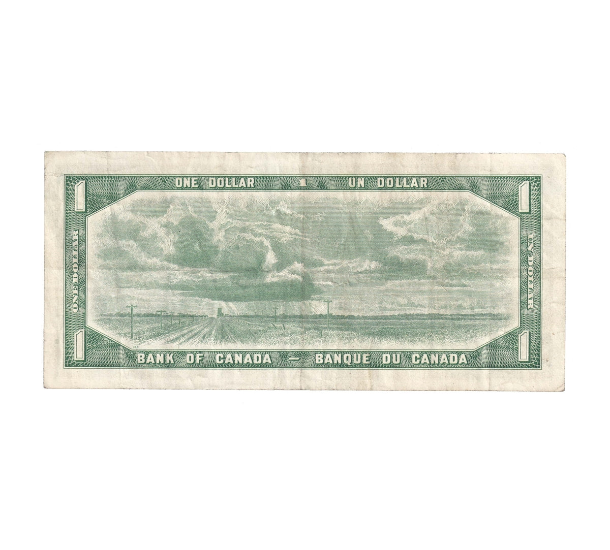 BC-37cA 1954 Canada $1 Bouey-Rasminsky, *H/F, Very Fine (VF20)