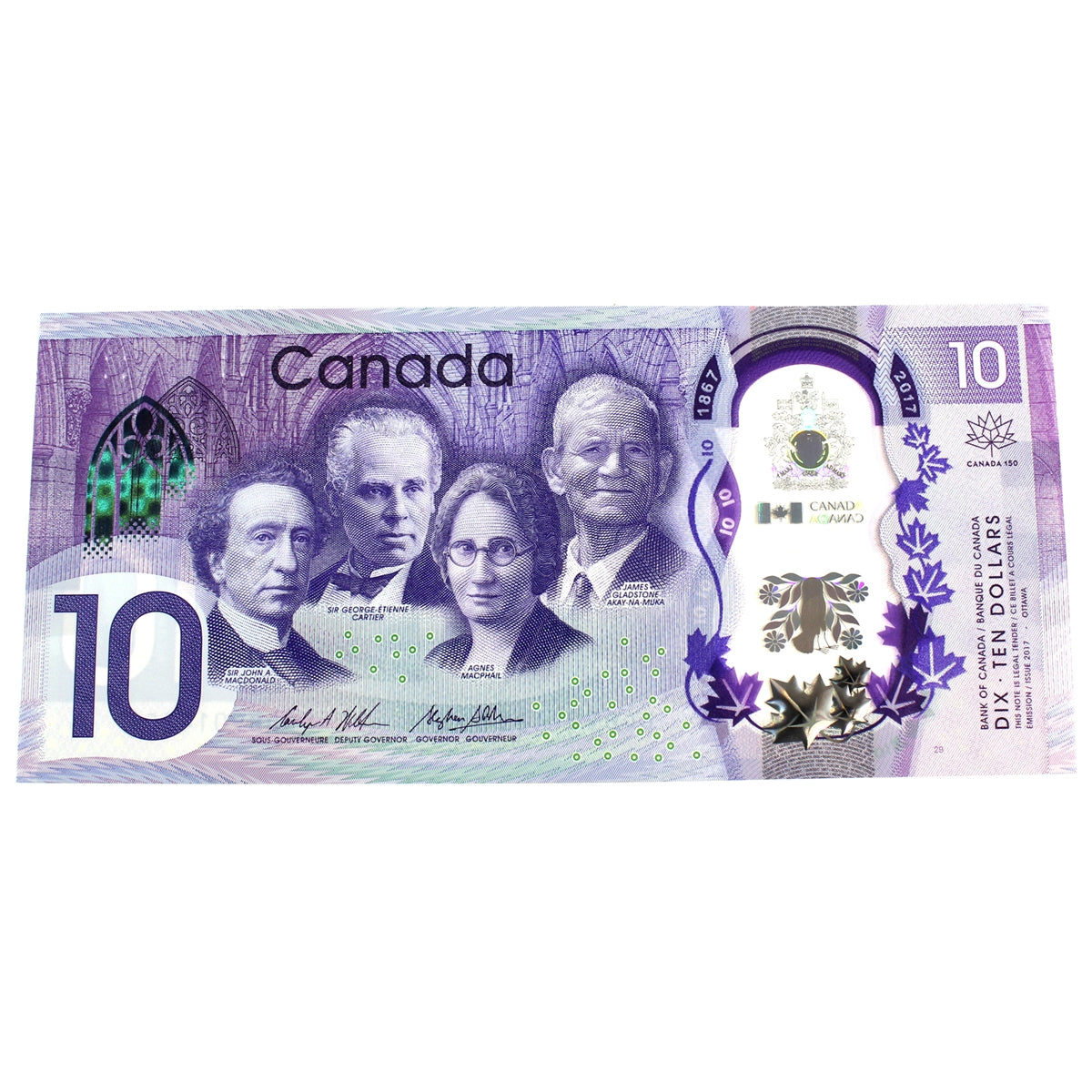 BC-75 2017 Canada $10 Wilkins-Poloz, CDB, Choice Uncirculated (CUNC63)