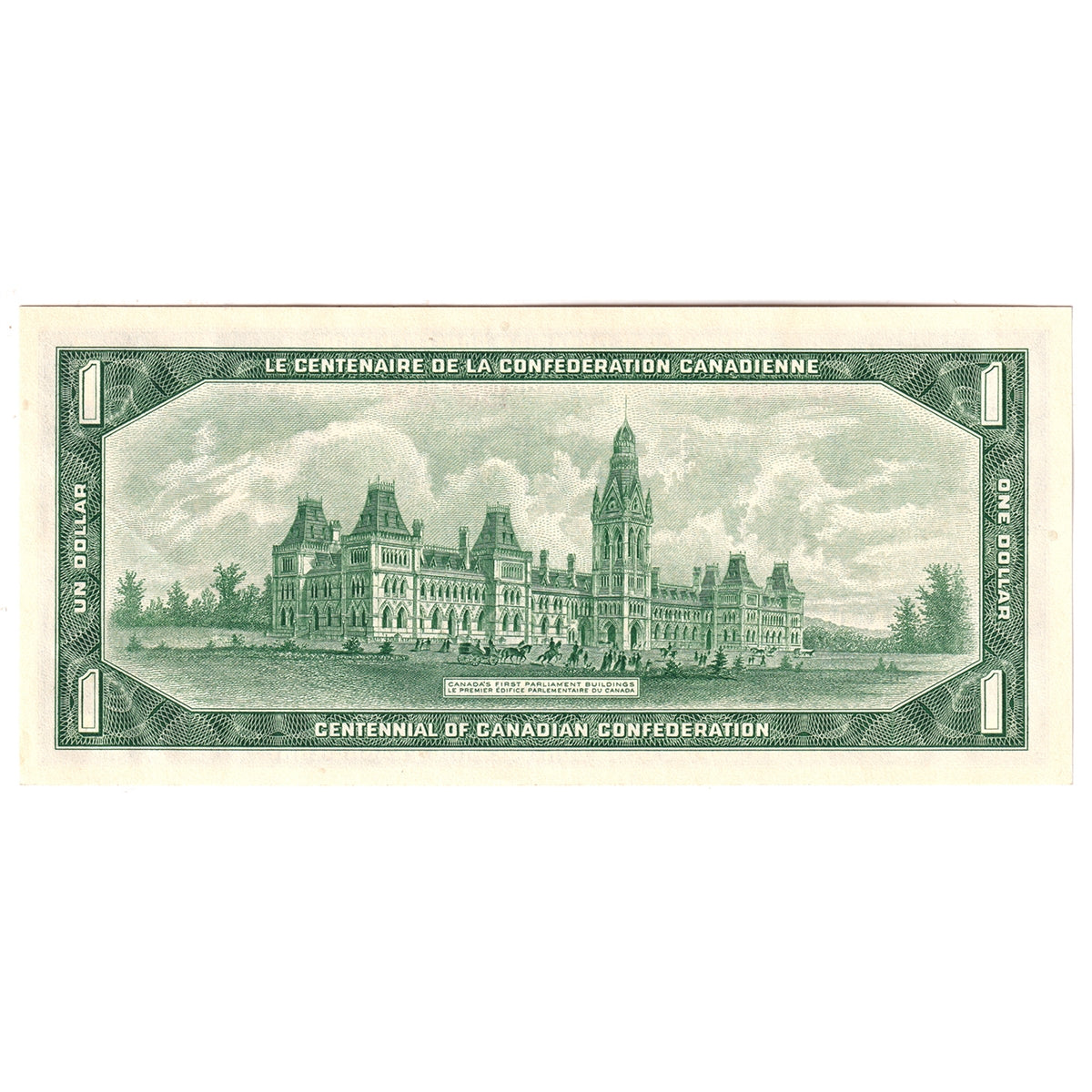 BC-45a 1967 Canada $1 Beattie-Rasminsky, 1867-1967, No Serial #, Uncirculated (MS60)