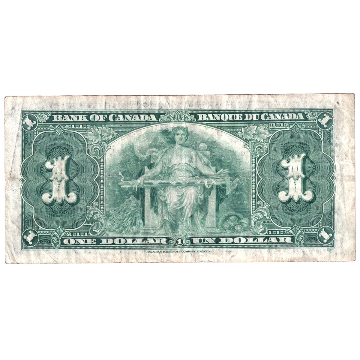 BC-21c 1937 Canada $1 Gordon-Towers, Z/L, Very Fine (VF20)