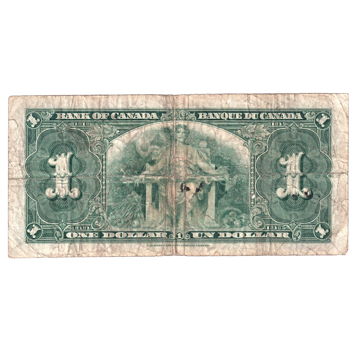 BC-21d 1937 Canada $1 Coyne-Towers, O/M, Circ