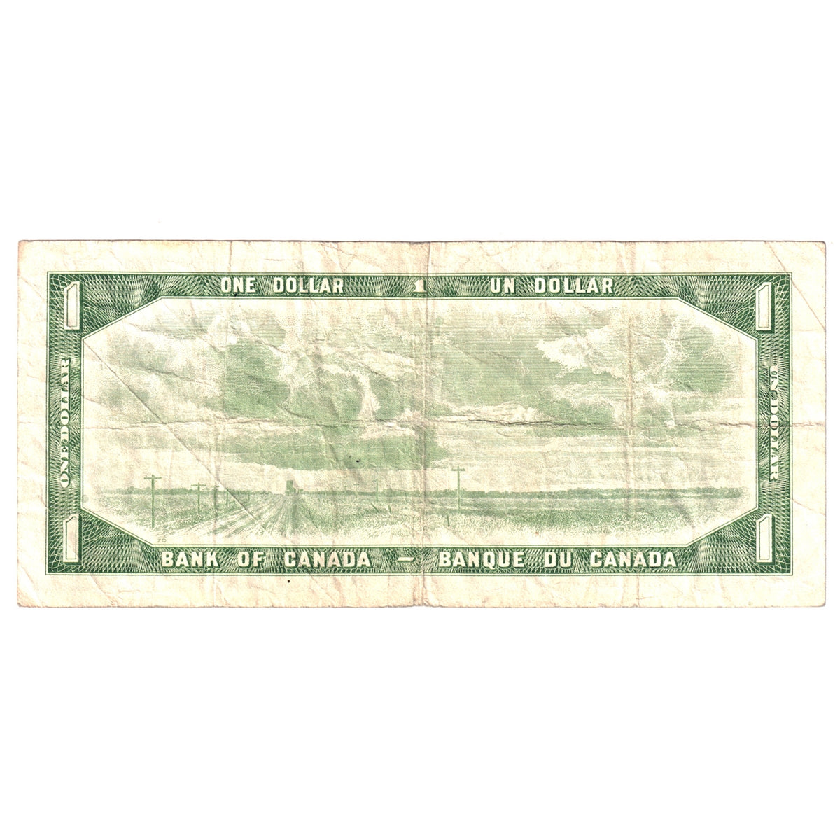 BC-37b-i 1954 Canada $1 Beattie-Rasminsky, F/P, Circ
