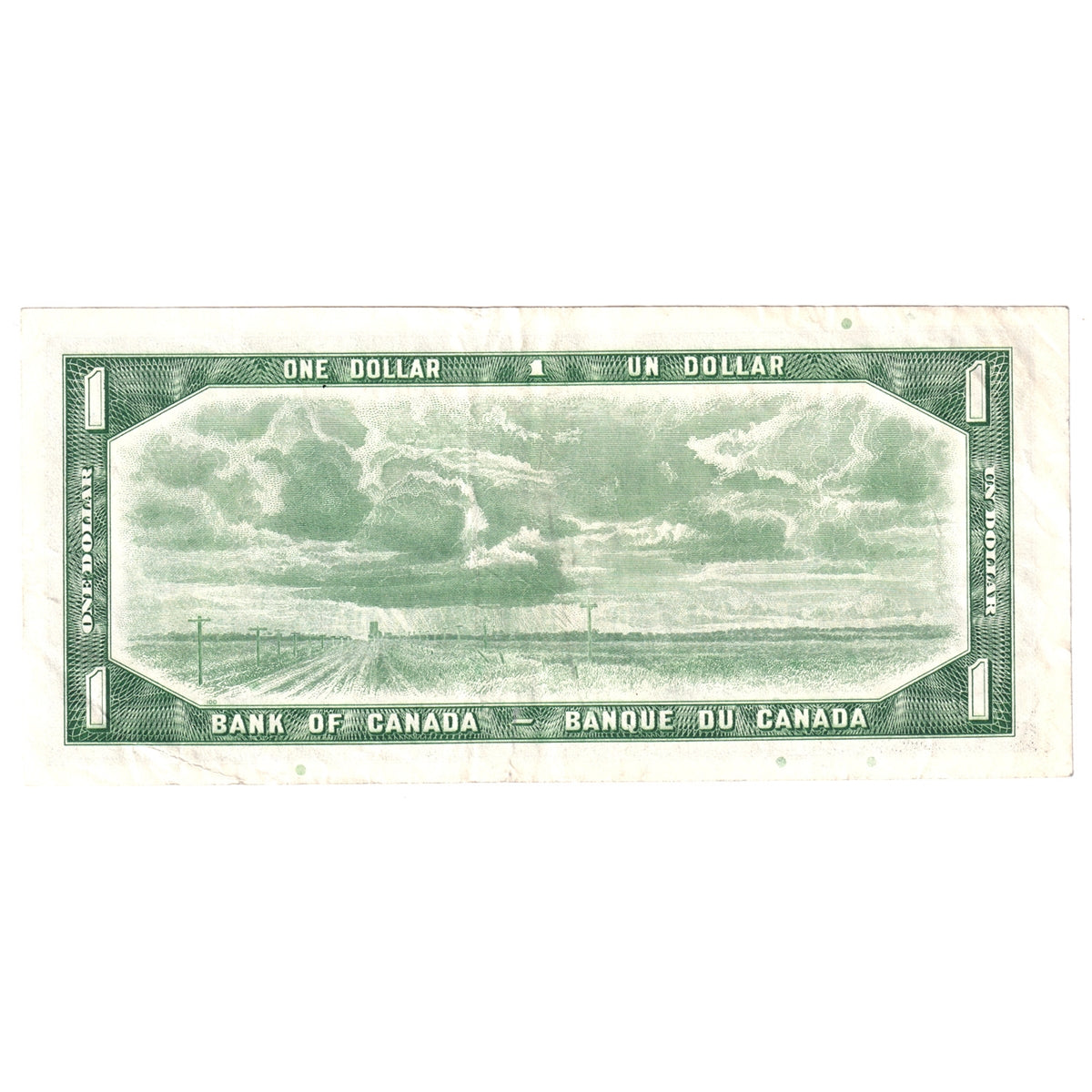 BC-37b-i 1954 Canada $1 Beattie-Rasminsky, F/Z, Extra Fine (EF40)