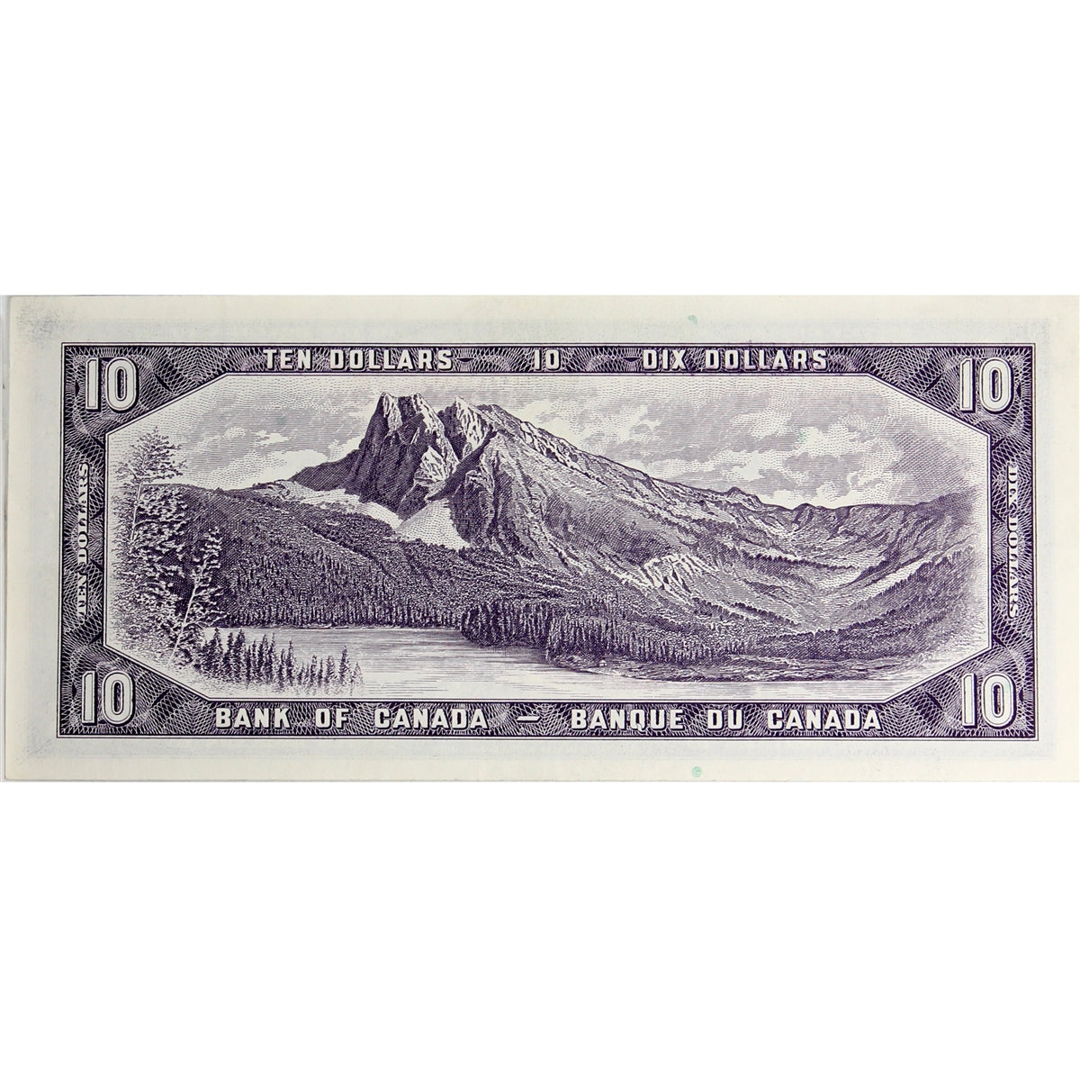 BC-40b 1954 Canada $10 Beattie-Rasminsky, O/V, Extra Fine (EF40)