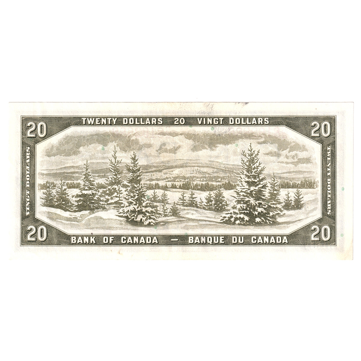 BC-41b 1954 Canada $20 Beattie-Rasminsky, R/E, Almost Uncirculated (AU50)