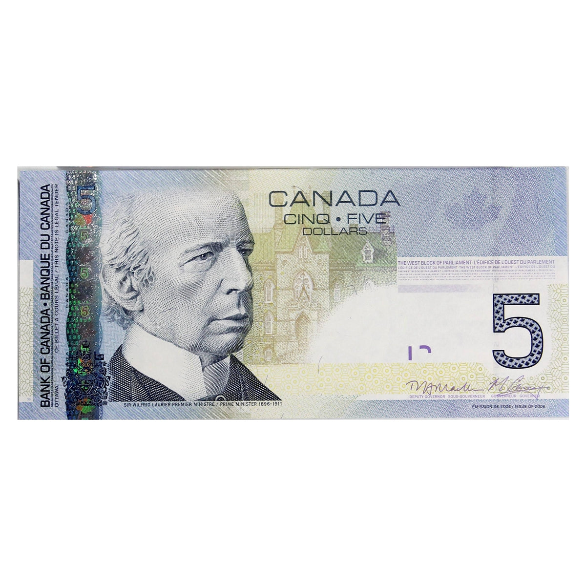 BC-67c 2011 Canada $5 Macklem-Carney, HAF, Choice Uncirculated (CUNC63)