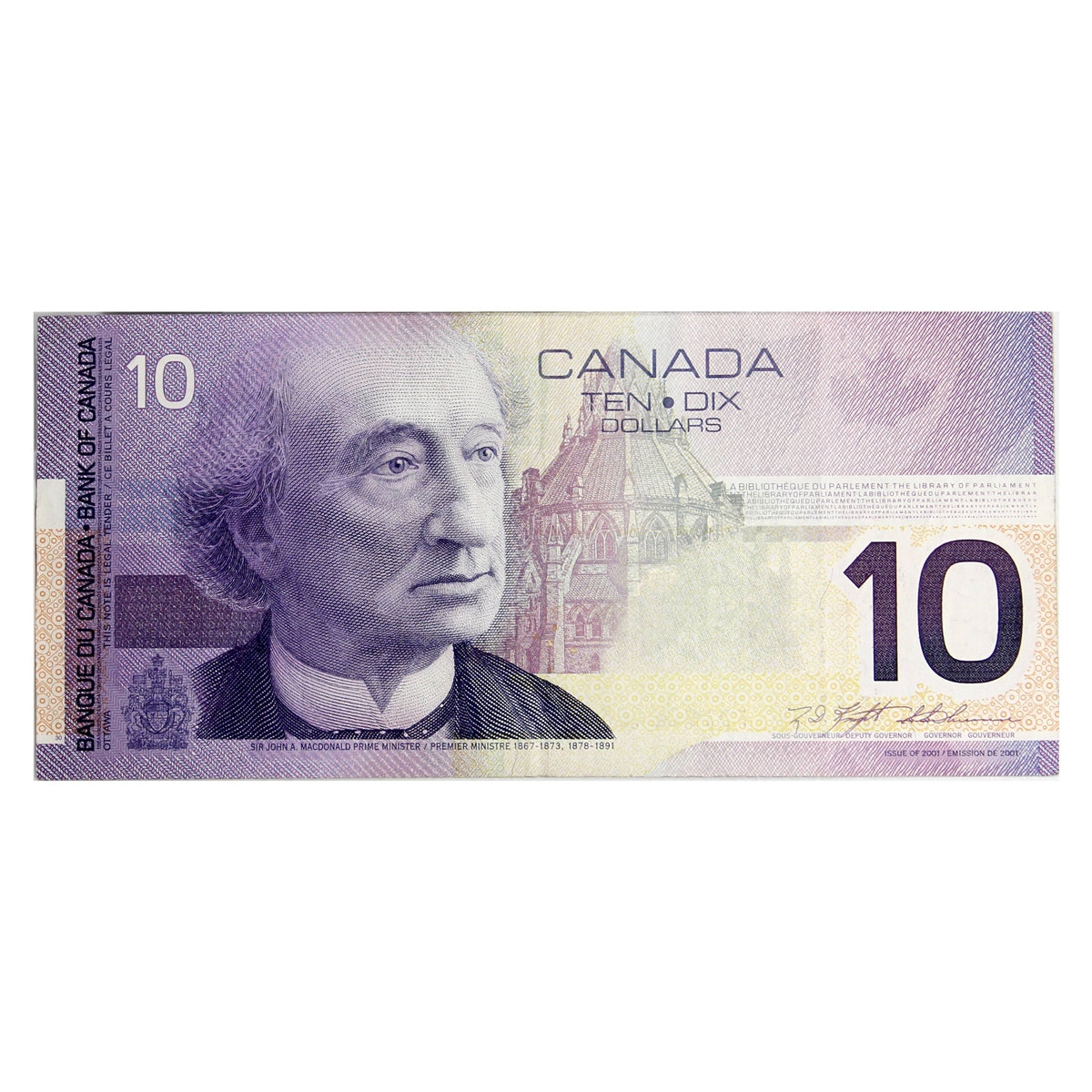 BC-63aA 2000 Canada $10 Knight-Thiessen, FDT (9.00-9.60M), Circ