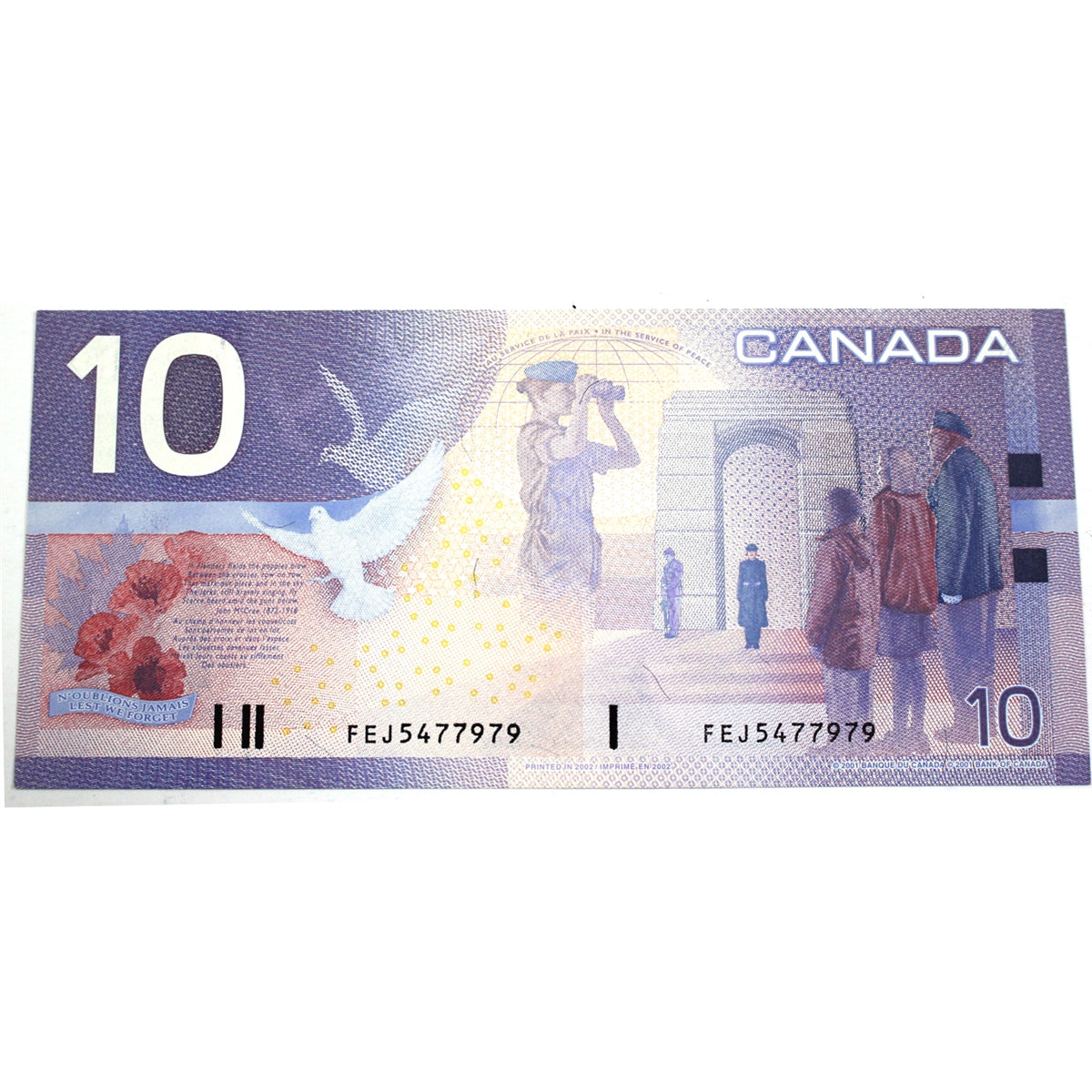 BC-63b 2002 Canada $10 Knight-Dodge, FEJ, AU