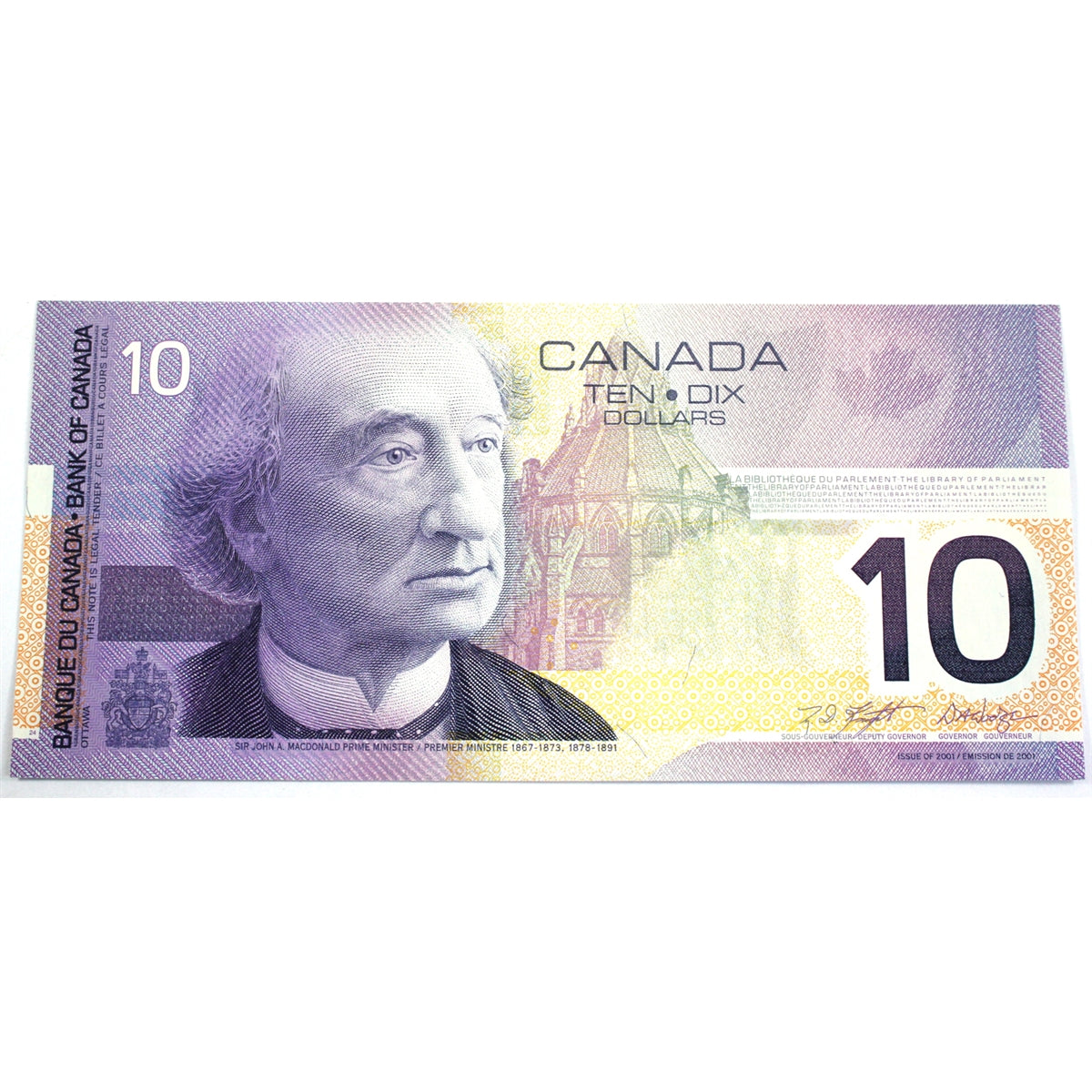 BC-63b 2002 Canada $10 Knight-Dodge, FEL, AU-UNC (AU55)