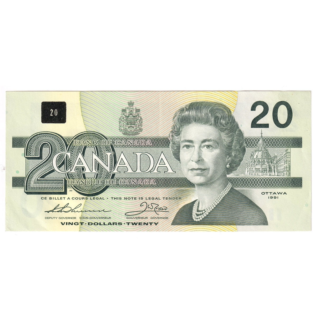 BC-58a-i 1991 Canada $20 Thiessen-Crow, EIM, EF-AU (EF45)