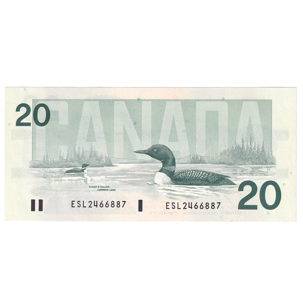 BC-58b 1991 Canada $20 Bonin-Thiessen, ESL, CUNC