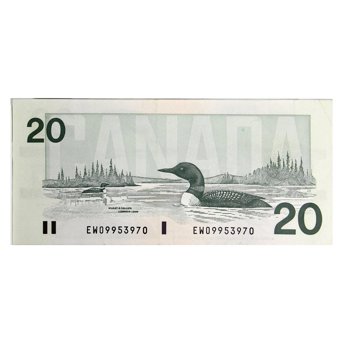 BC-58d 1991 Canada $20 Knight-Dodge, EWO, AU