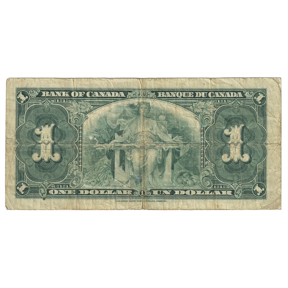 BC-21c 1937 Canada $1 Gordon-Towers, M/L, Fine (F12)