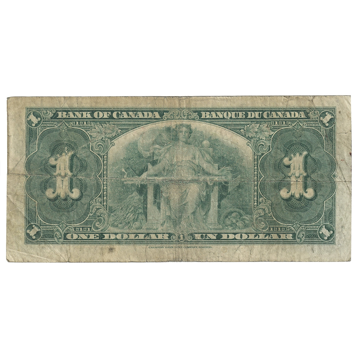 BC-21c 1937 Canada $1 Gordon-Towers, Z/L, VG-F