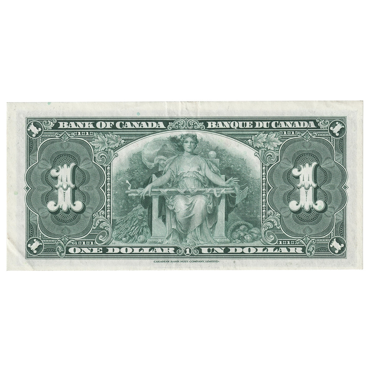 BC-21c 1937 Canada $1 Gordon-Towers, O/M, Almost Uncirculated (AU50)
