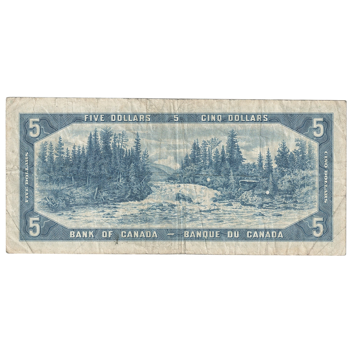 BC-39b 1954 Canada $5 Beattie-Rasminsky, J/S, F-VF (F15)