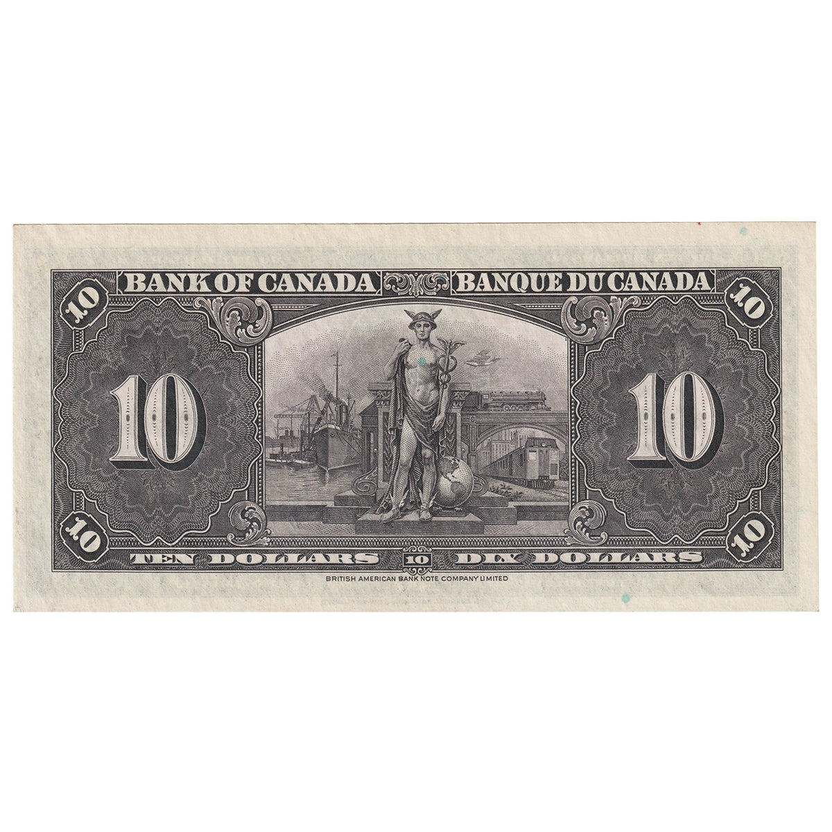 BC-24b 1937 Canada $10 Gordon-Towers, D/D, Choice Uncirculated (CUNC63)