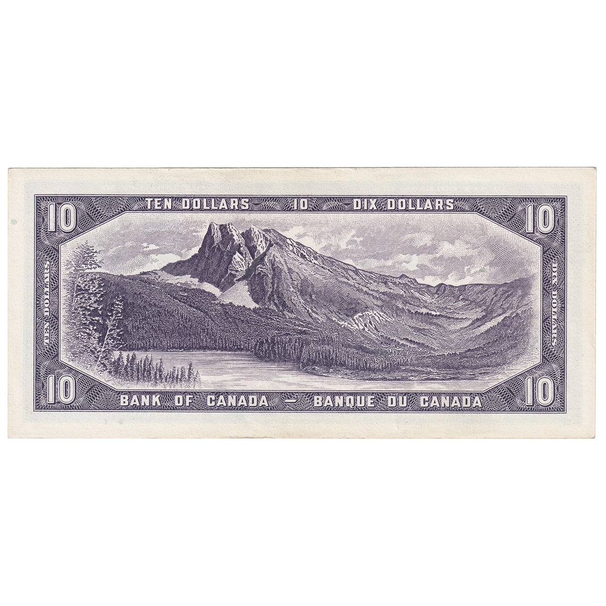 BC-40a 1954 Canada $10 Beattie-Coyne, O/D, Almost Uncirculated (AU50)
