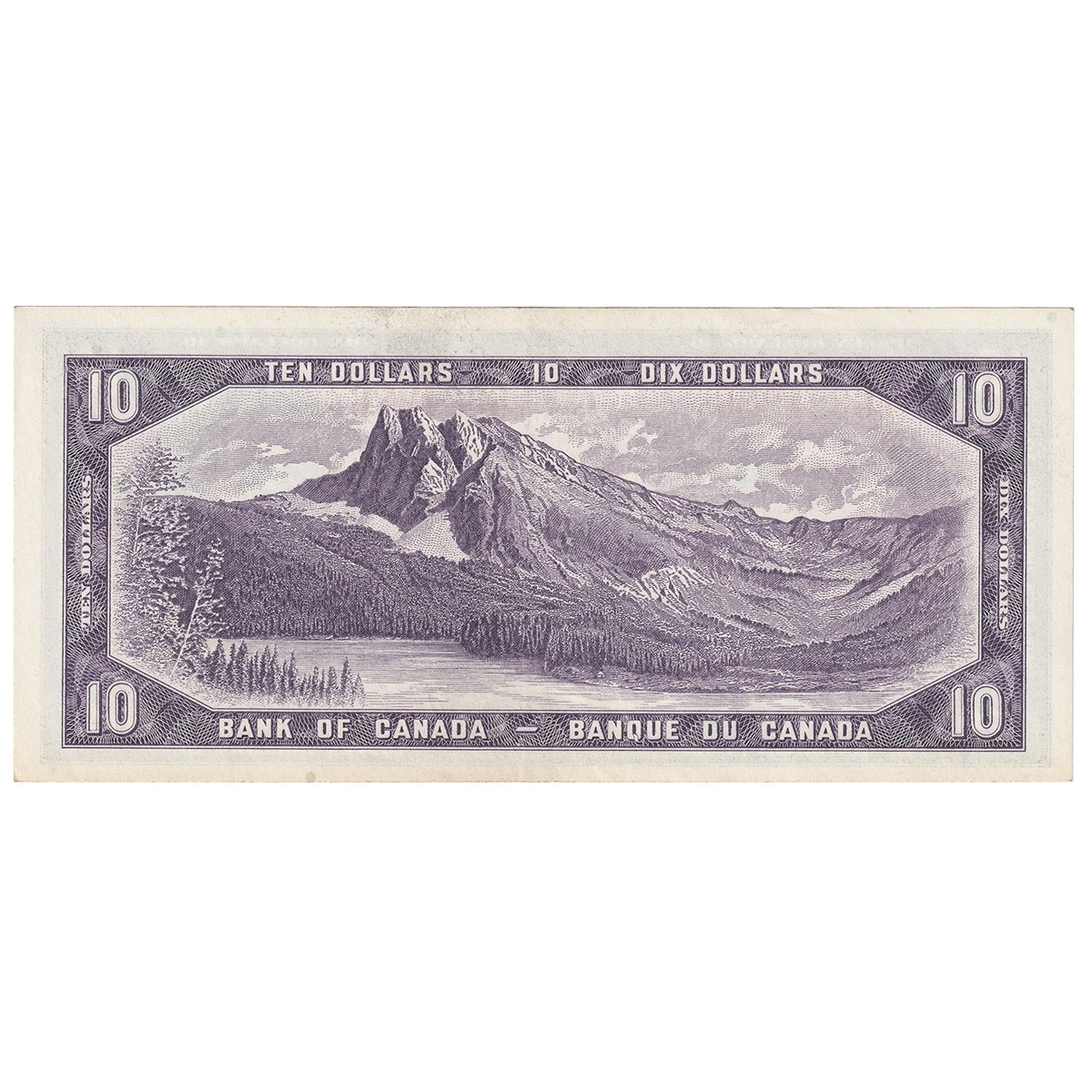 BC-40a 1954 Canada $10 Beattie-Coyne, C/T, Almost Uncirculated (AU50)