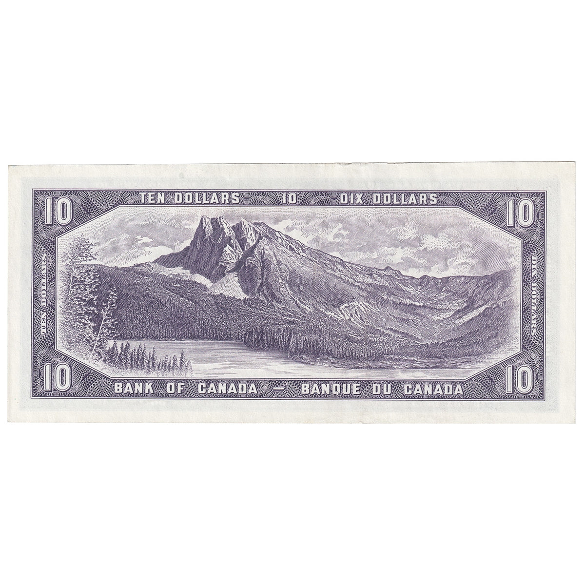 BC-40b 1954 Canada $10 Beattie-Rasminsky, S/T, EF-AU (EF45)