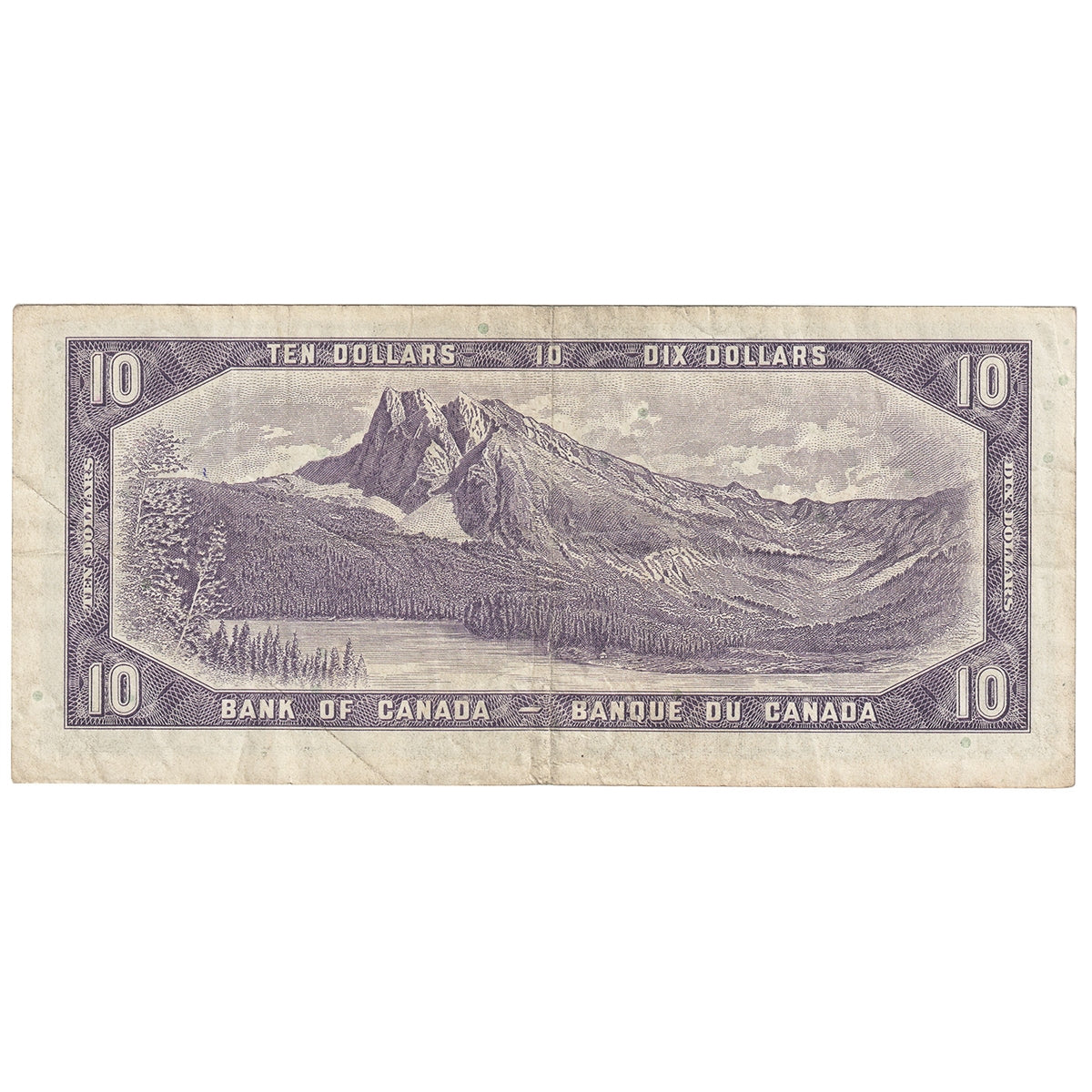 BC-40b 1954 Canada $10 Beattie-Rasminsky, H/V, F-VF (F15)