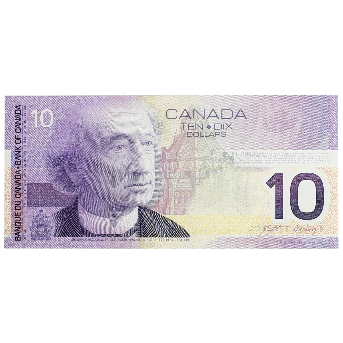 BC-63b 2002 Canada $10 Knight-Dodge, FEH, AU-UNC (AU55)