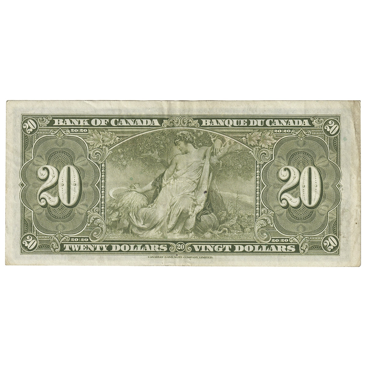 BC-25b 1937 Canada $20 Gordon-Towers, H/E, Extra Fine (EF40)