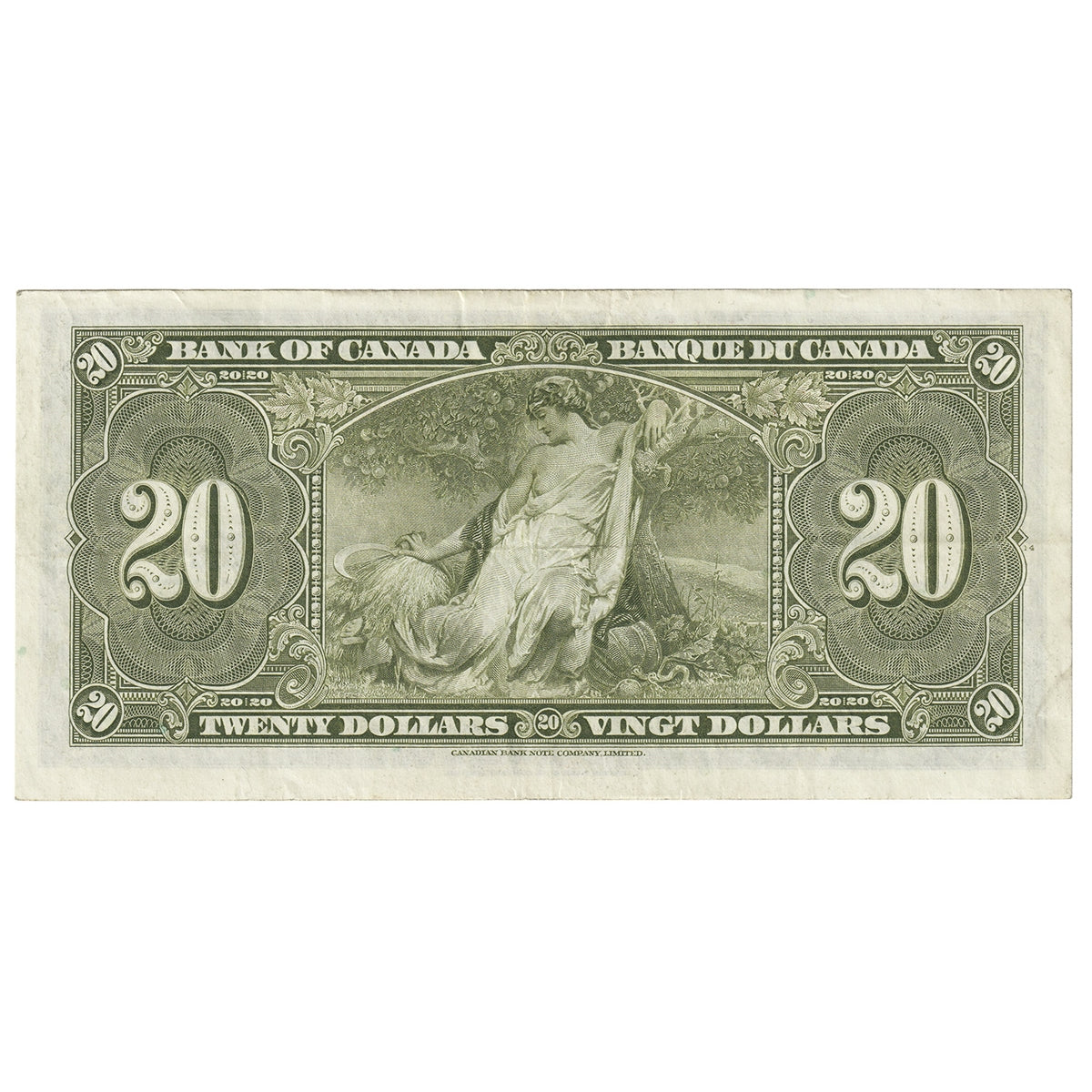 BC-25c 1937 Canada $20 Coyne-Towers, J/E, Extra Fine (EF40)