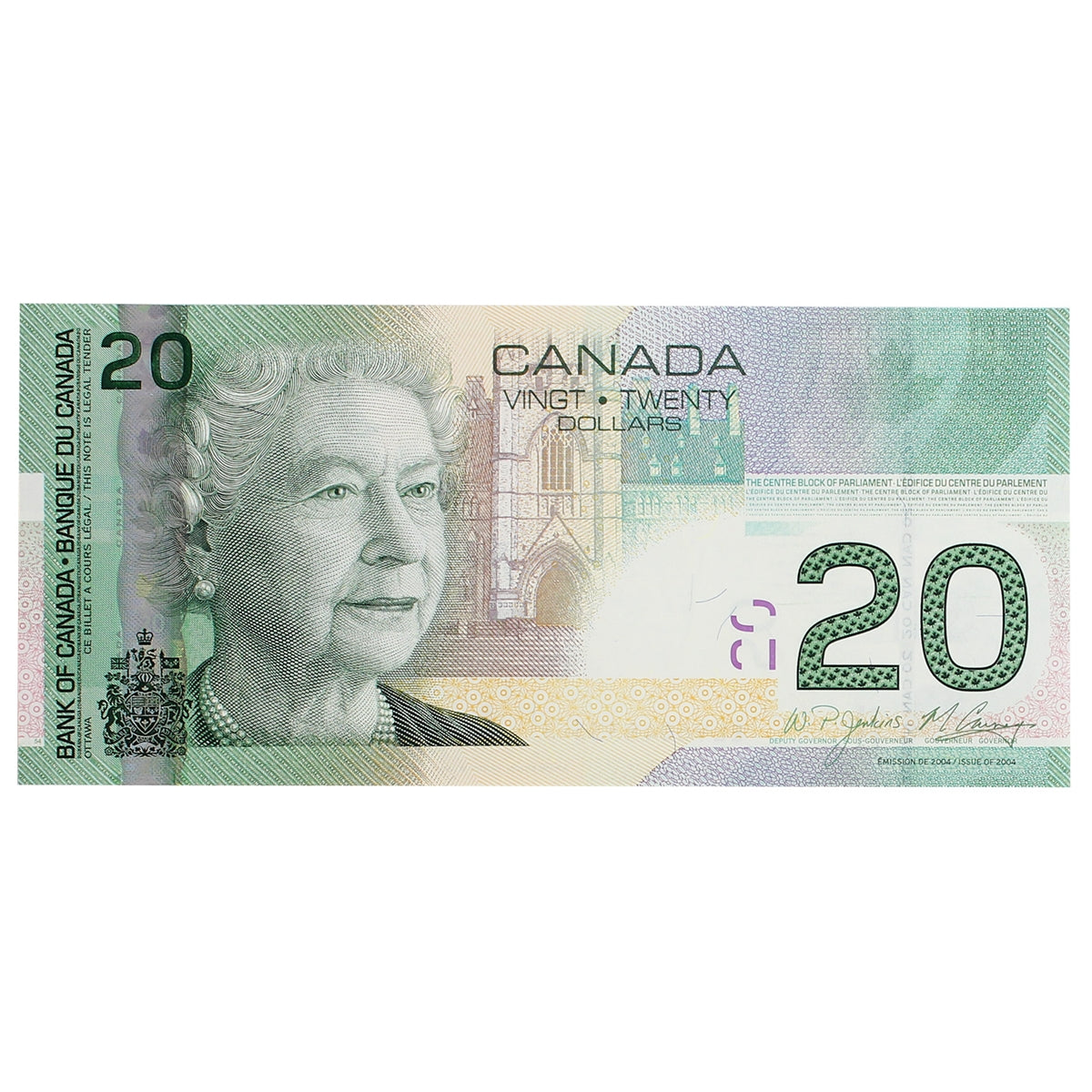BC-64b 2008 Canada $20 Jenkins-Carney, ELV, Uncirculated (MS60)