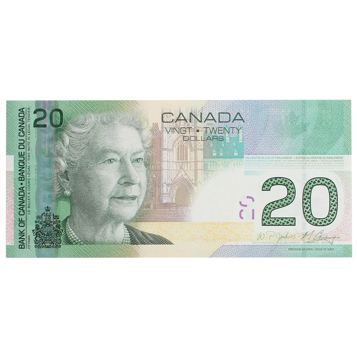 BC-64b 2008 Canada $20 Jenkins-Carney, EUJ, Choice Uncirculated (CUNC63)
