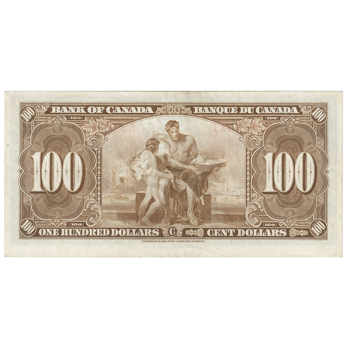 BC-27b 1937 Canada $100 Gordon-Towers, B/J, AU-UNC (AU55)