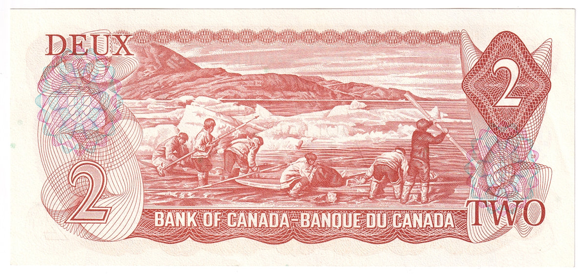 BC-47b 1974 Canada $2 Crow-Bouey, AGR, AU-UNC (AU55)