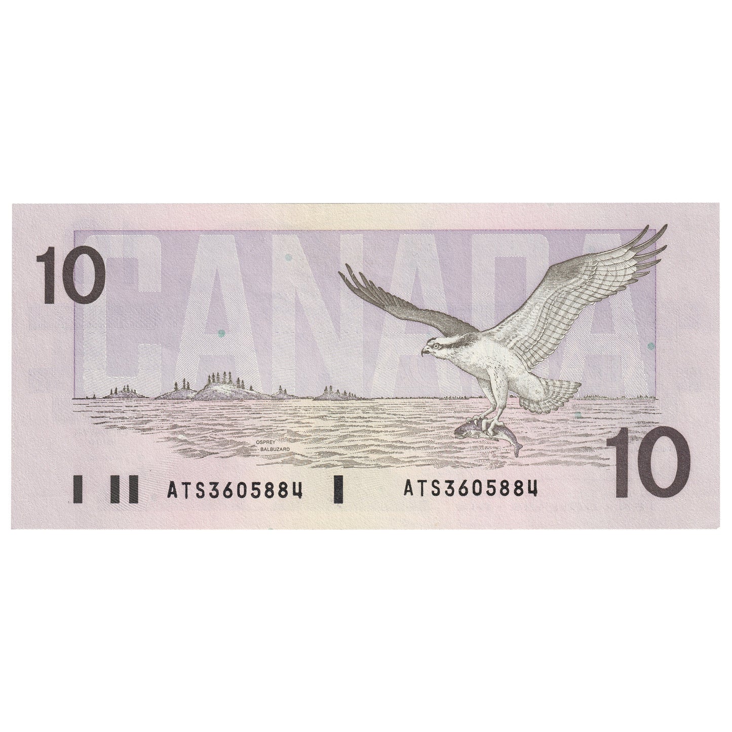 BC-57a 1989 Canada $10 Thiessen-Crow, ATS, AU-UNC