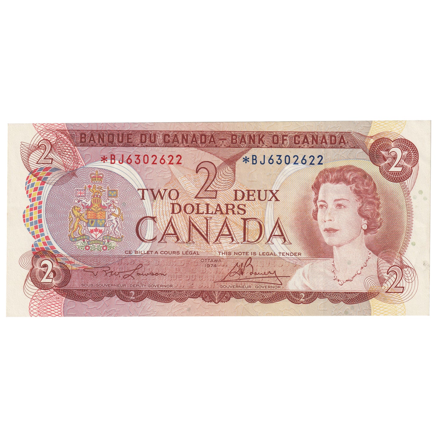 BC-47aA 1974 Canada $2 Lawson-Bouey, *BJ, EF