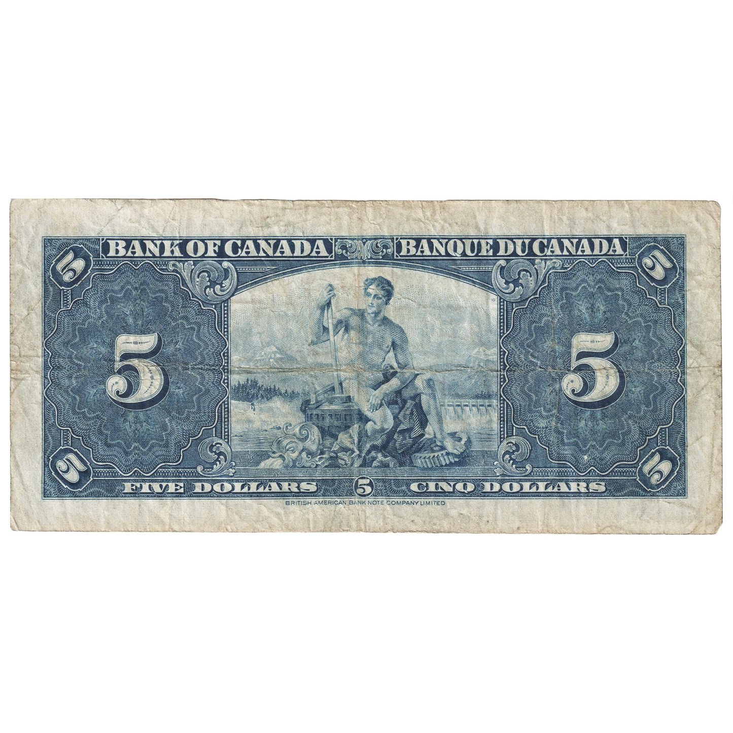 BC-23c 1937 Canada $5 Coyne-Towers, B/S, F