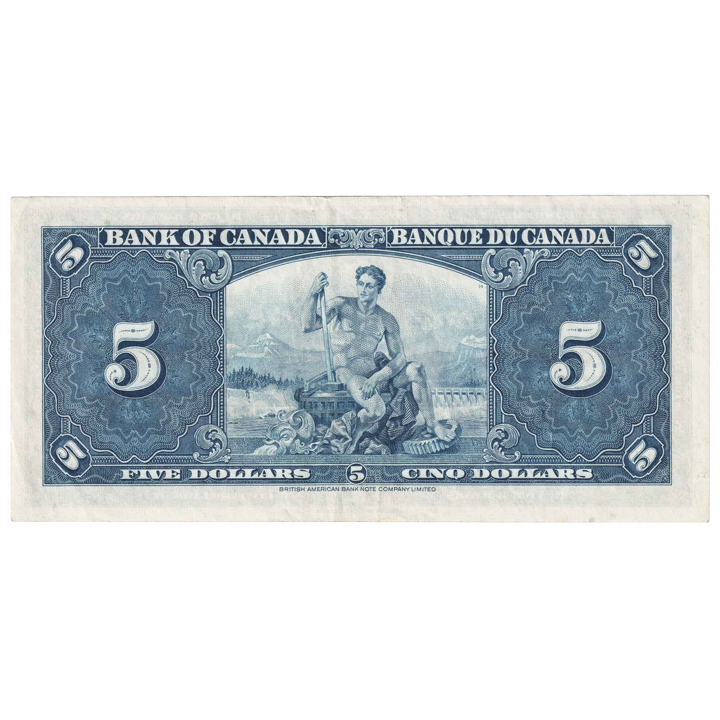 BC-23c 1937 Canada $5 Coyne-Towers, E/S, EF-AU