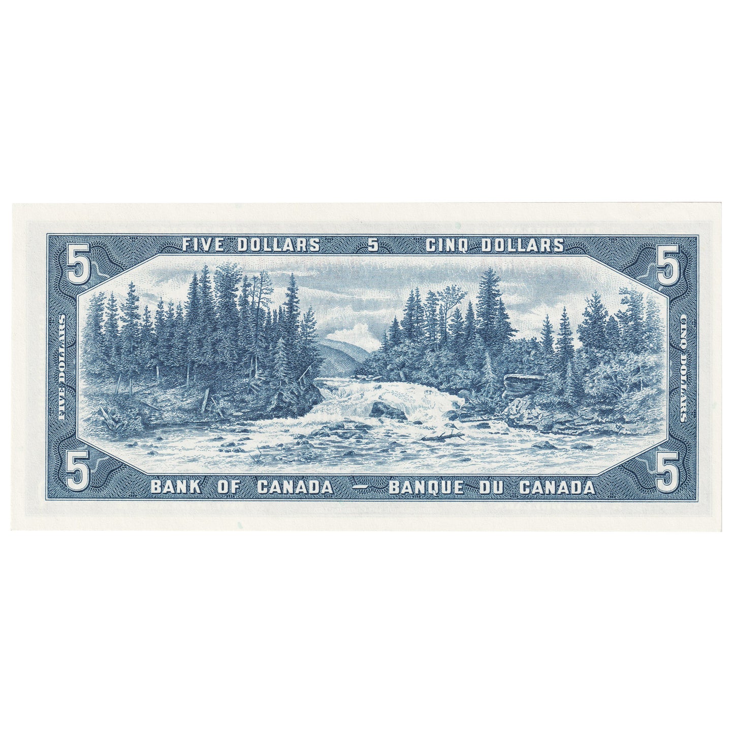 BC-39b 1954 Canada $5 Beattie-Rasminsky, N/S, Uncirculated (MS60)
