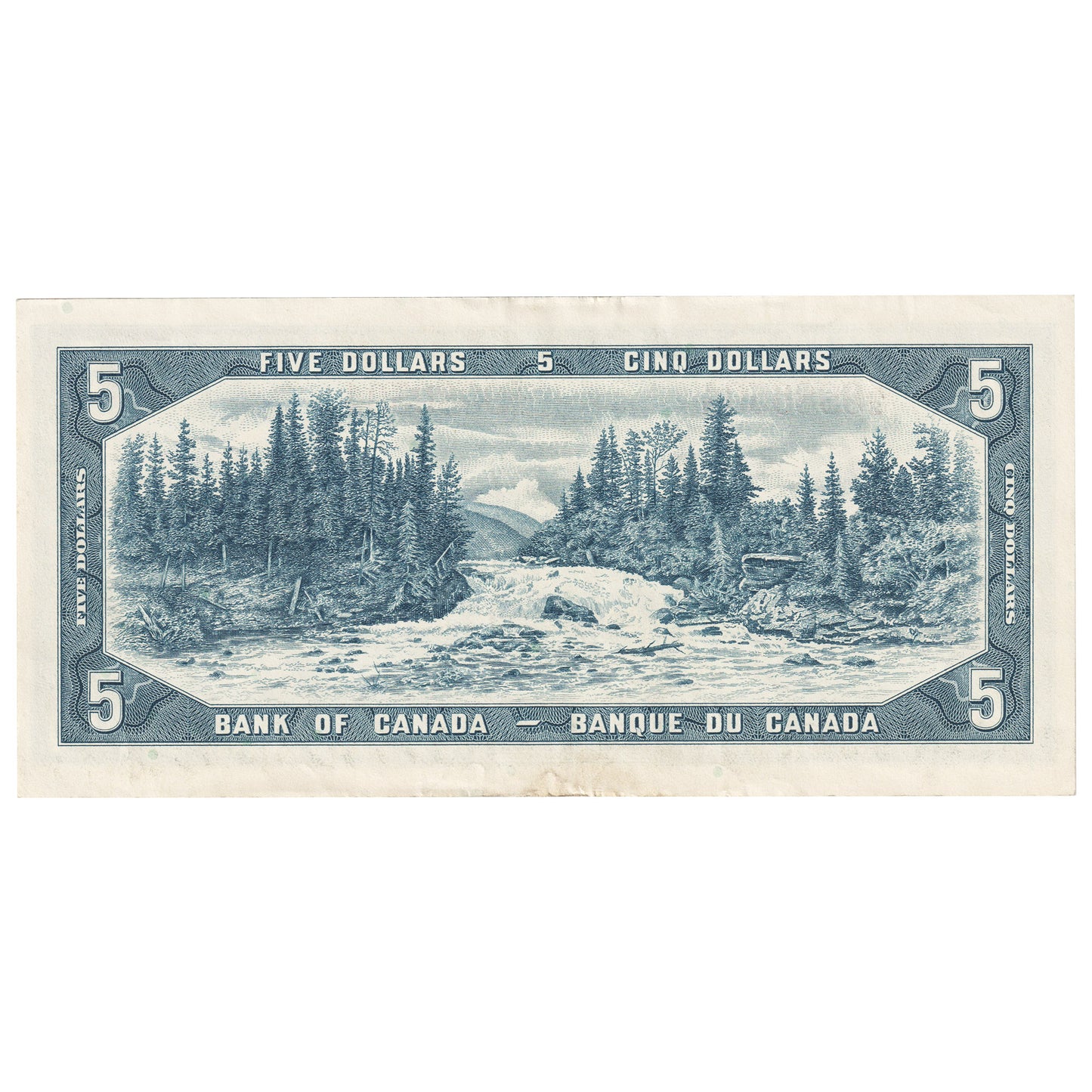 BC-39b 1954 Canada $5 Beattie-Rasminsky, Z/S, AU