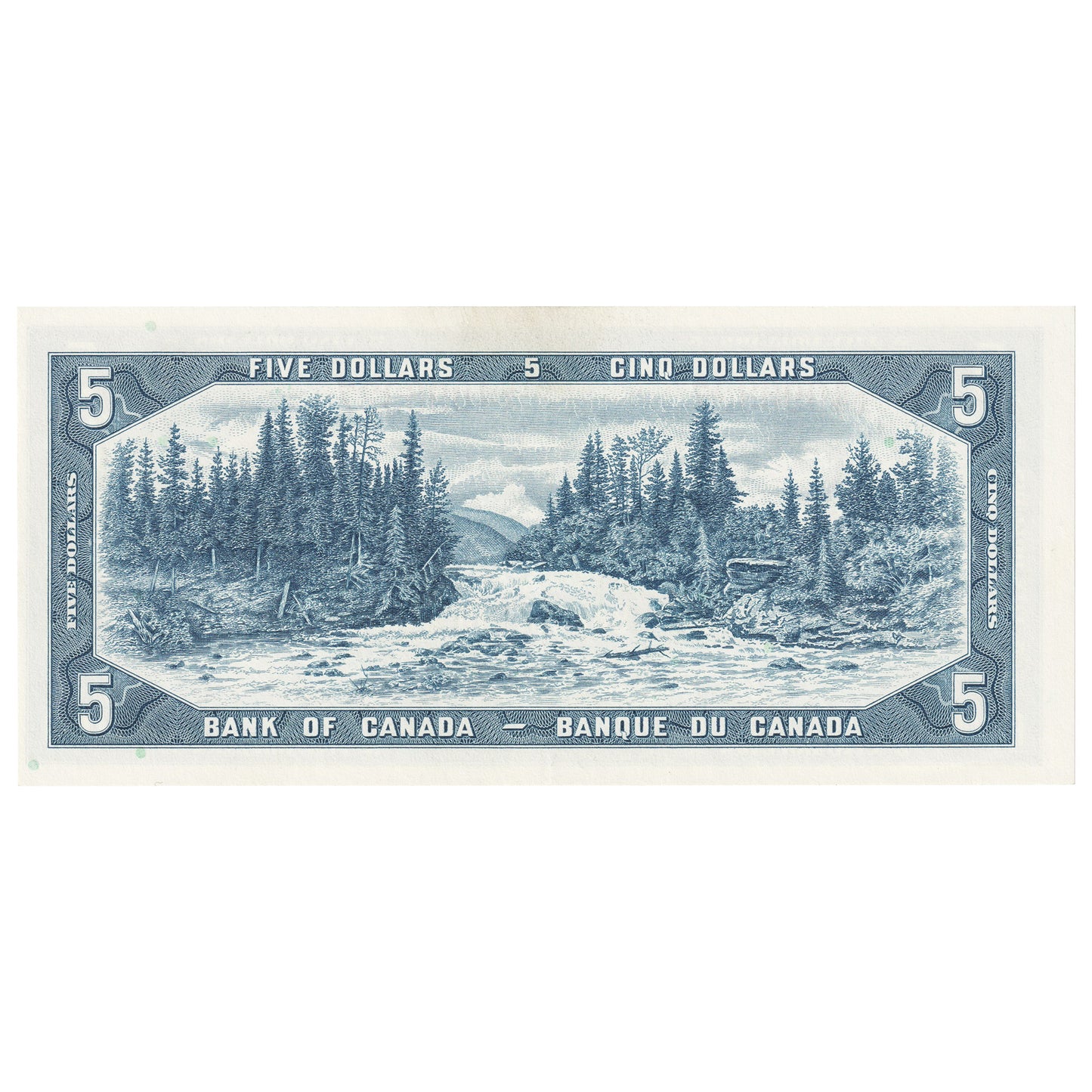 BC-39b 1954 Canada $5 Beattie-Rasminsky, L/X, Almost Uncirculated (AU50)