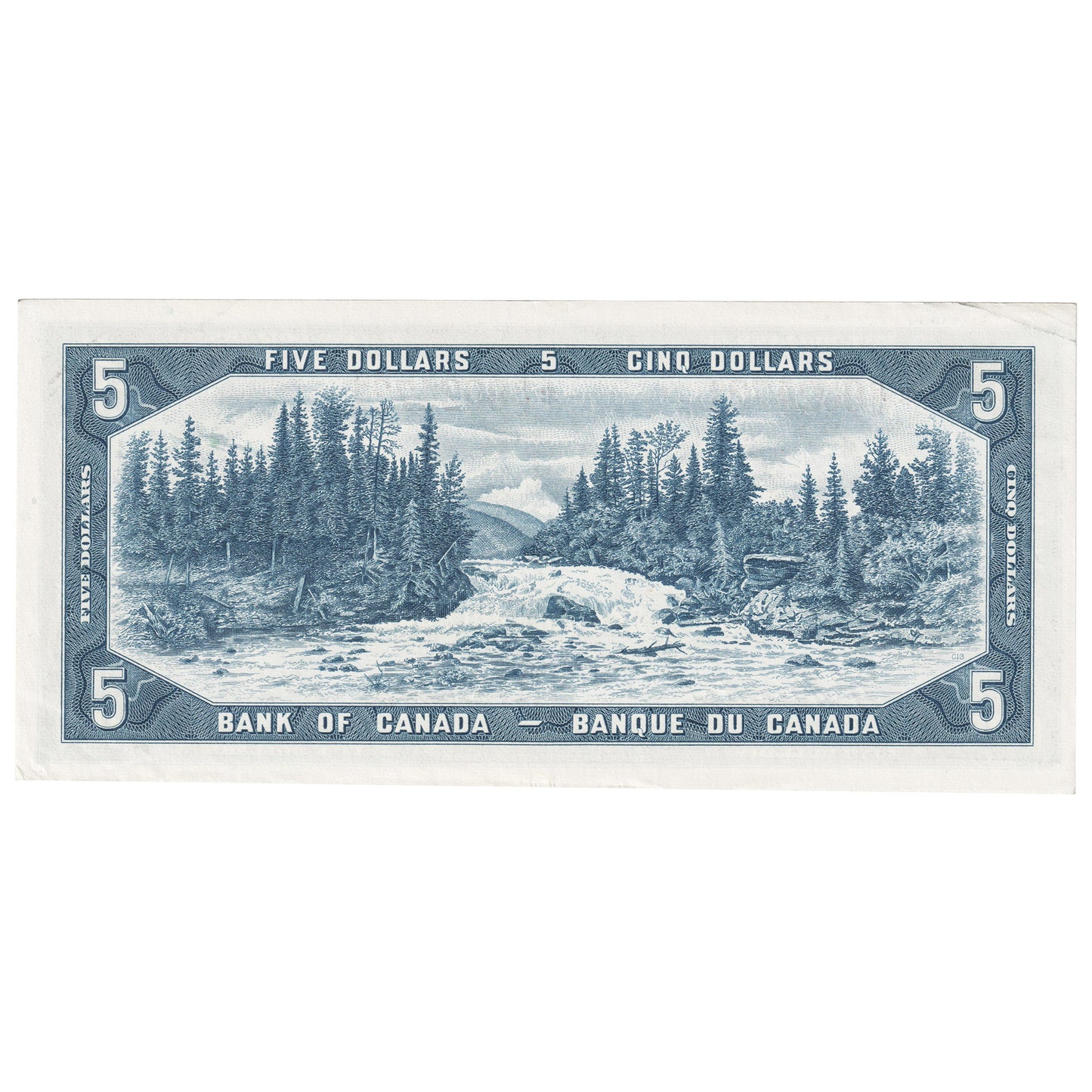 BC-39bA 1954 Canada $5 Beattie-Rasminsky, *R/C, Almost Uncirculated (AU50)